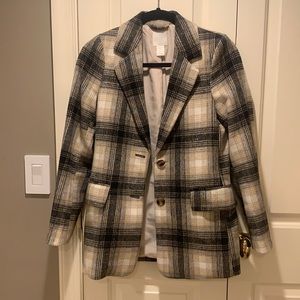 H&M plaid overcoat / blazer